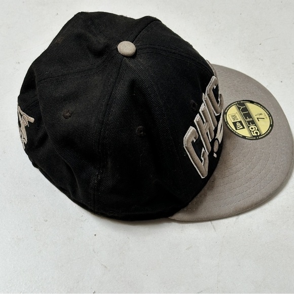 New Era MLB Chicago White Sox Black and Gray 59FIFTY Hat Cap - Picture 9 of 9